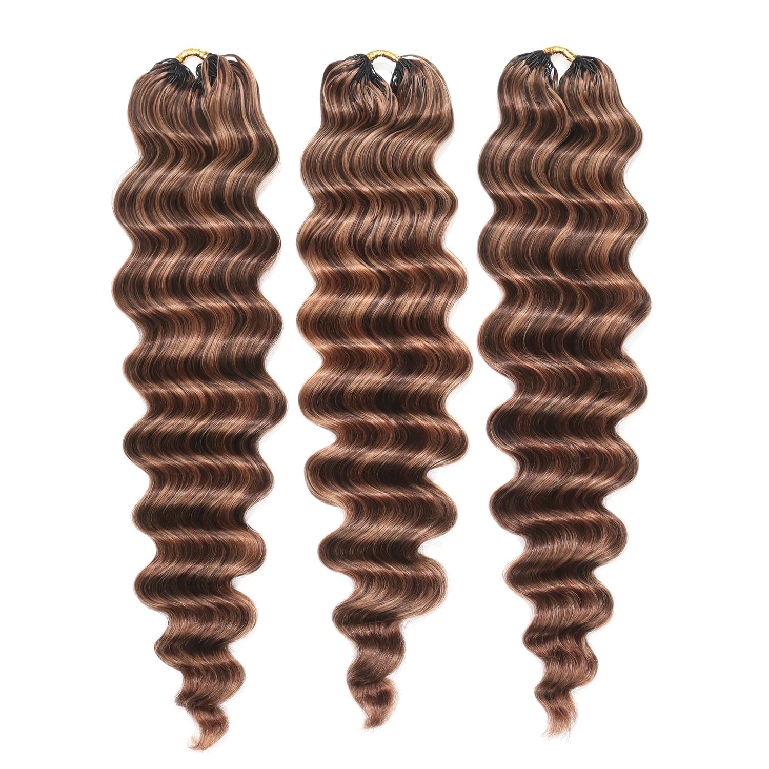 D4 30 mix color loose deep wave human crochet hair