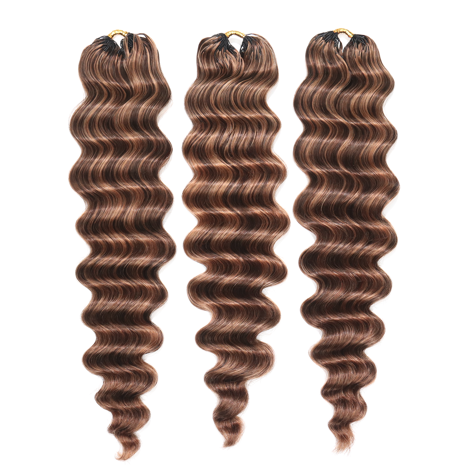 D4 and 30 mix color loose deep wave human crochet hair