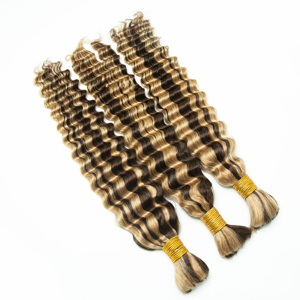 4 27 piano color deep wave bulk hair extensions