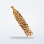 One bundle of 27 honey blonde Spanish curl human bulk hair