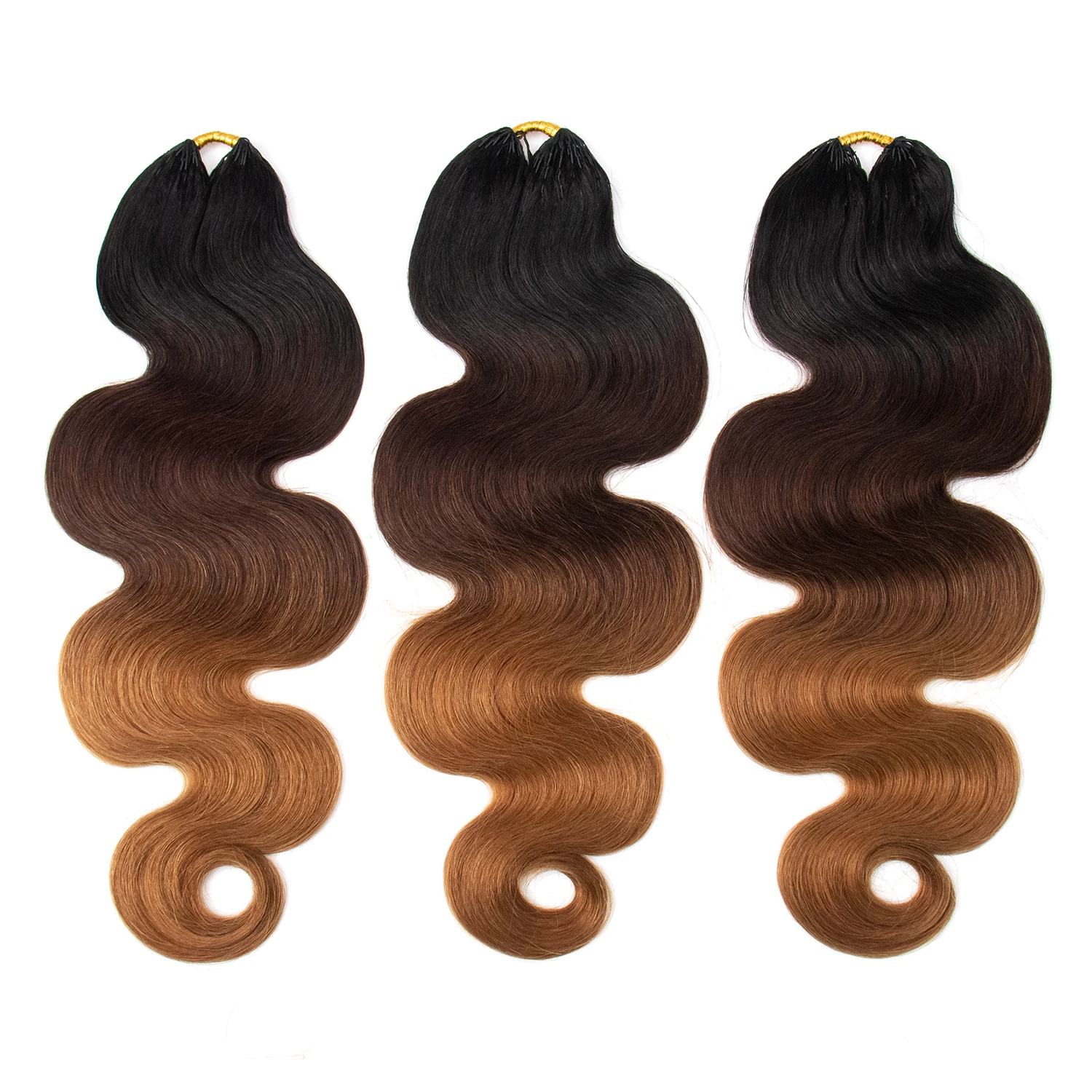 T1B, 4 and 30 ombre body wave human crochet hair