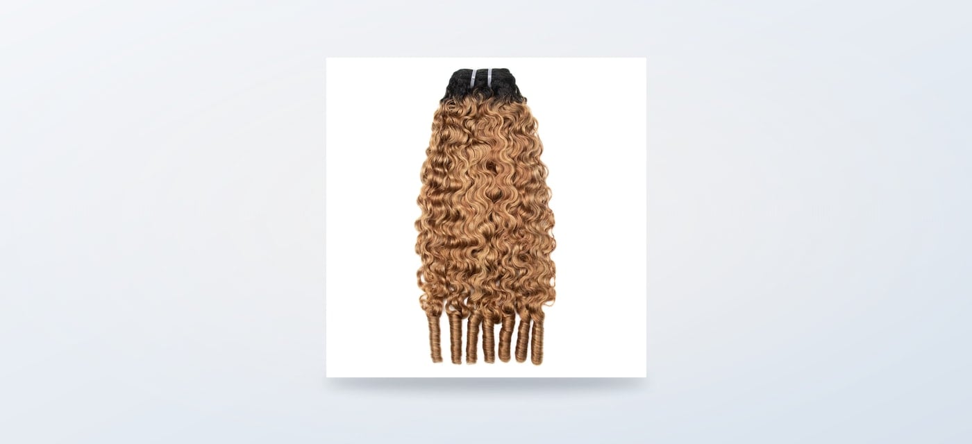 T1B 27 30 613 Burmese water curly weft hair bundles