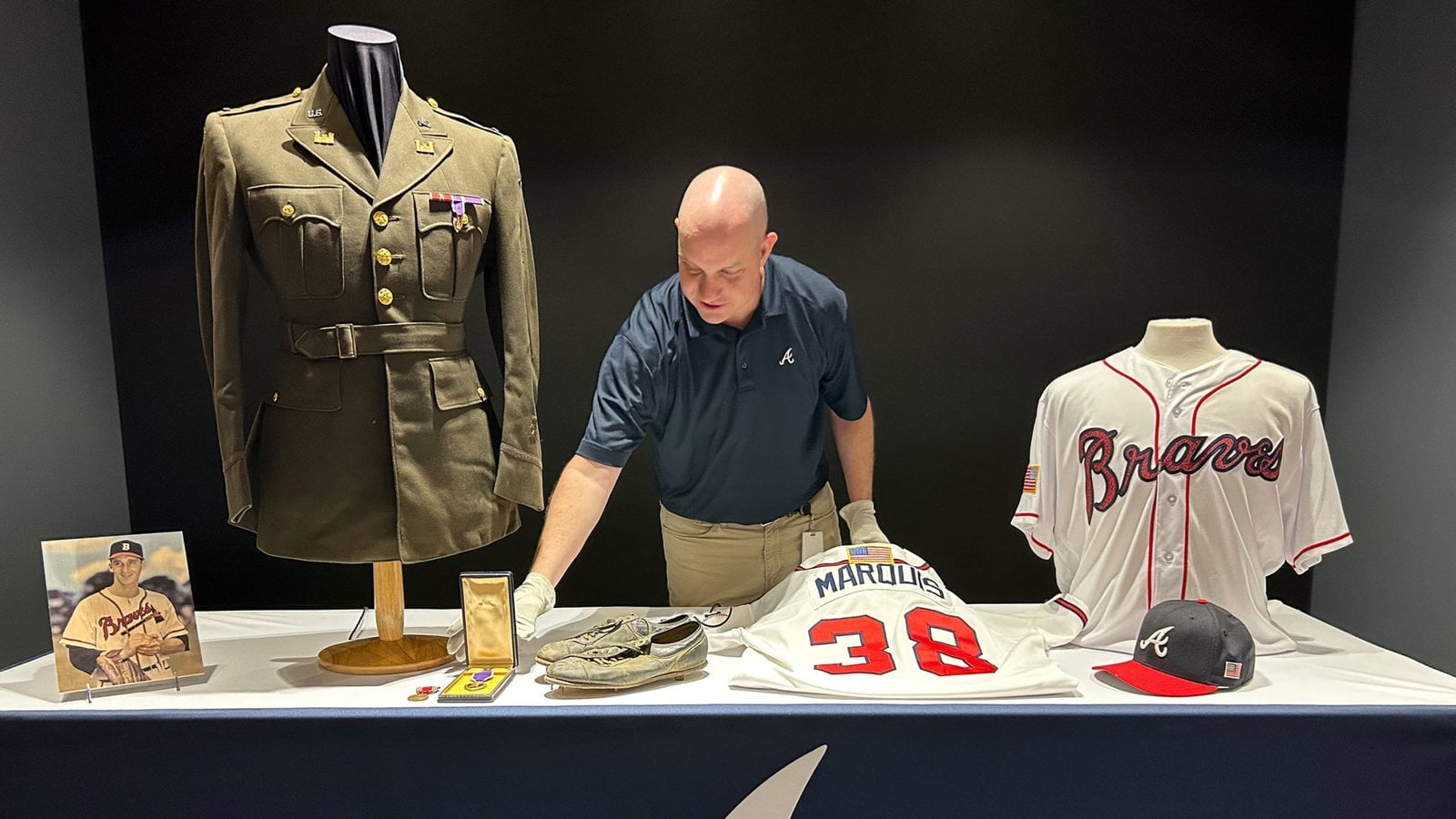 Atlanta Braves memorabilia display