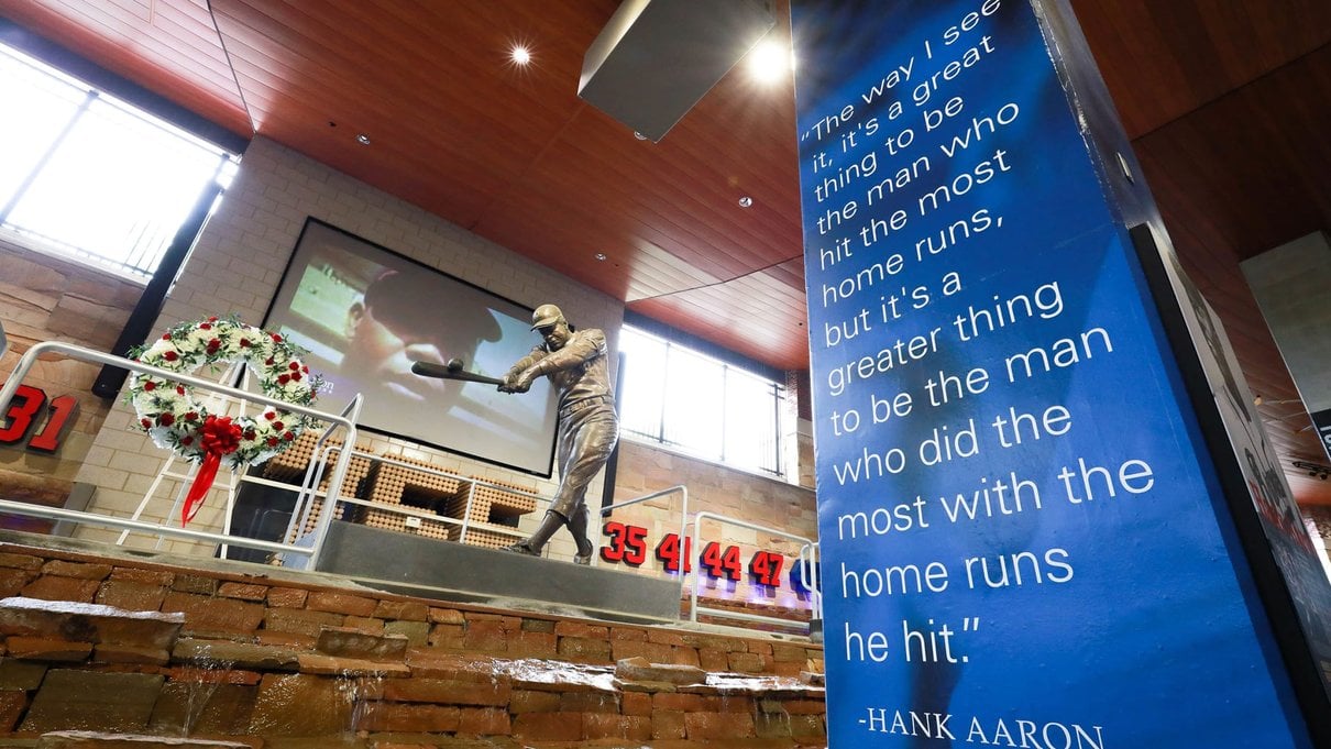 Truist Park Monument Garden and Atlanta Braves history display
