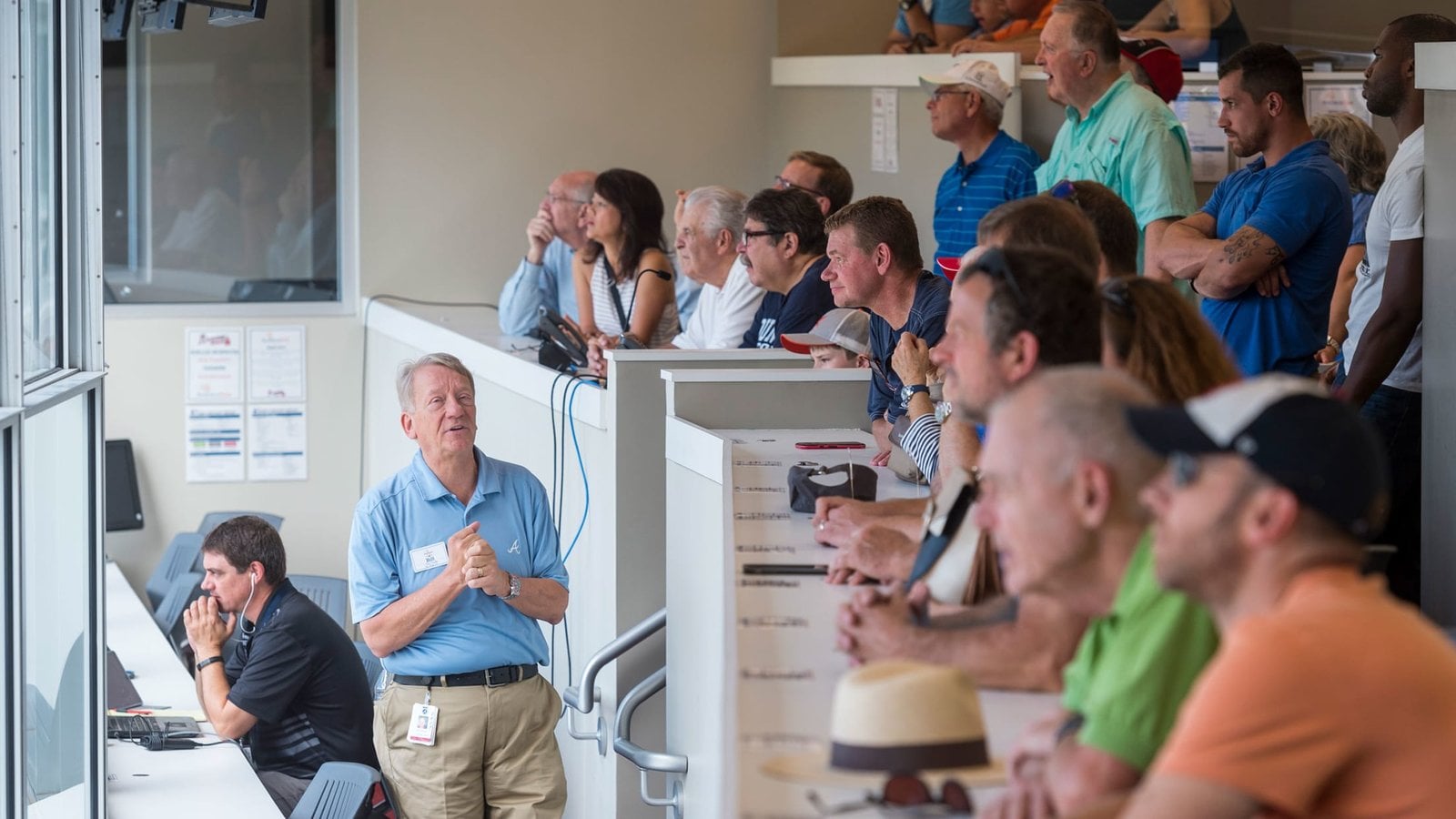 Spectators viewing Truist Park during a suite tour
