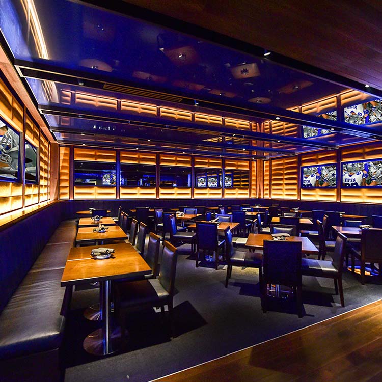Group tour dining setup inside the stadium
