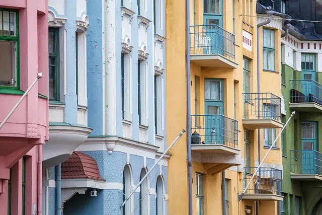 Facciata storica in una città europea