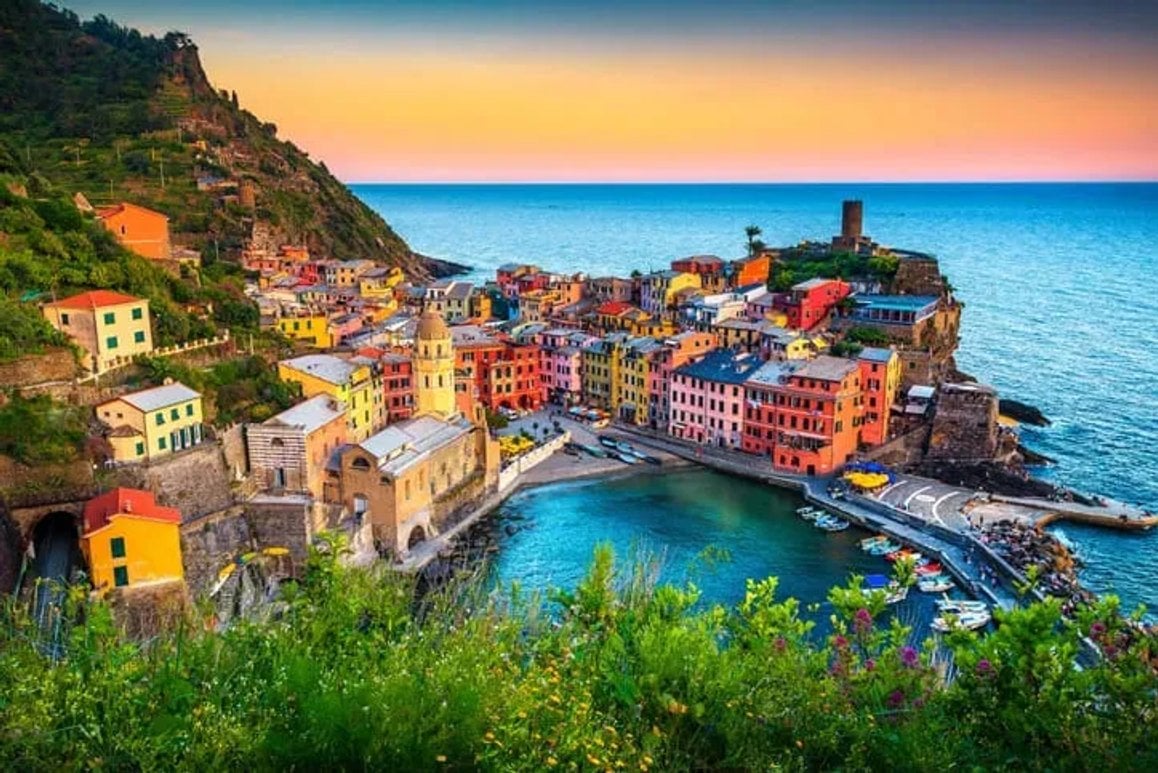 Costa della Liguria vista dall'alto