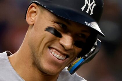 Yankees baseball player close-up during a game
