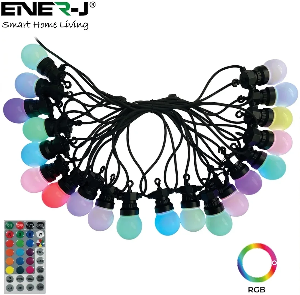 Ener-J RGB waterproof string lights with remote