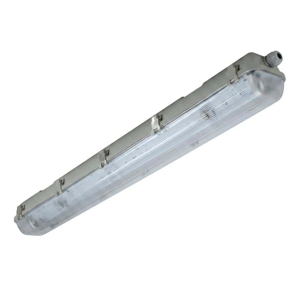 Twin four foot LED ready non-corrosive fitting