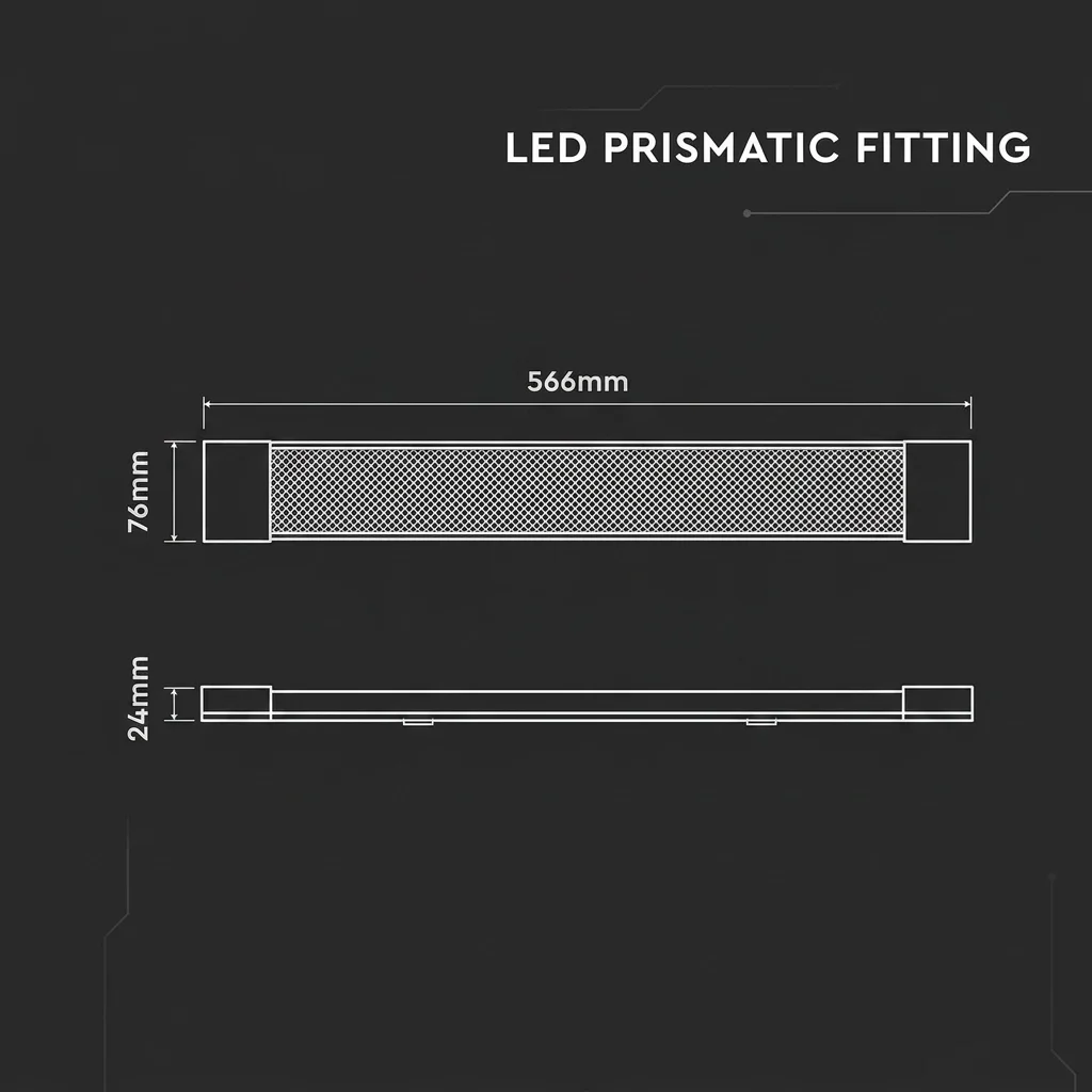 V-Tac two-foot LED batten fitting