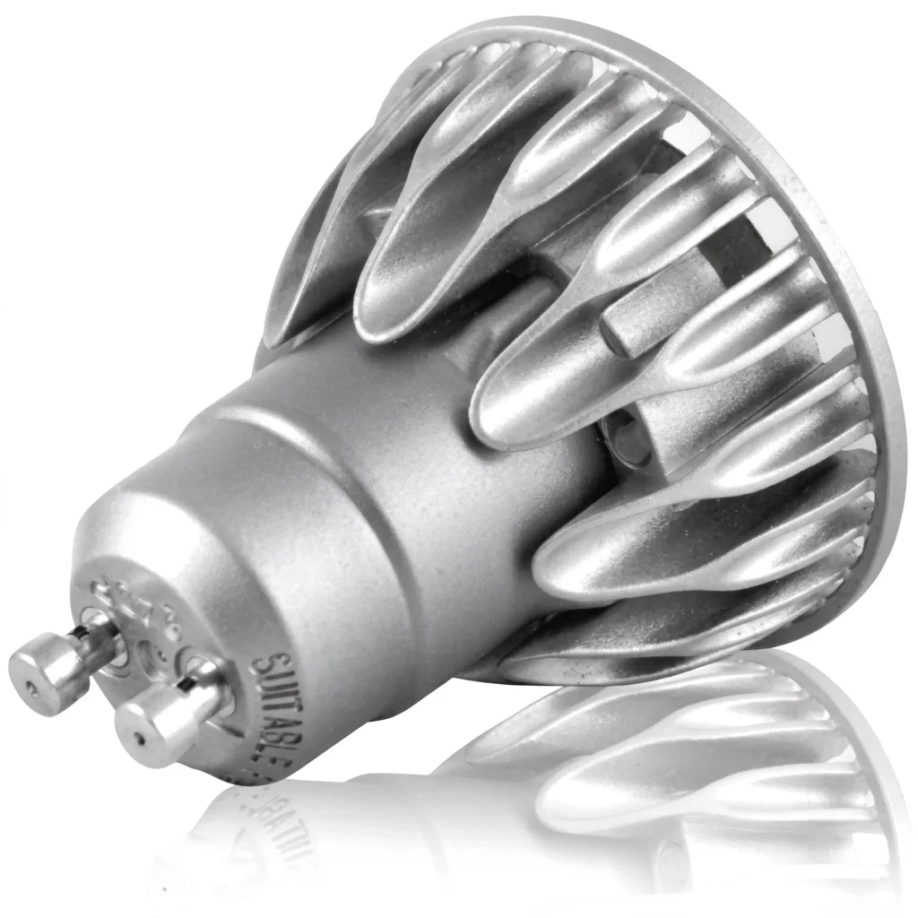 A single Soraa GU10 LED spotlight bulb
