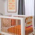Perla cot bed in a softly styled nursery