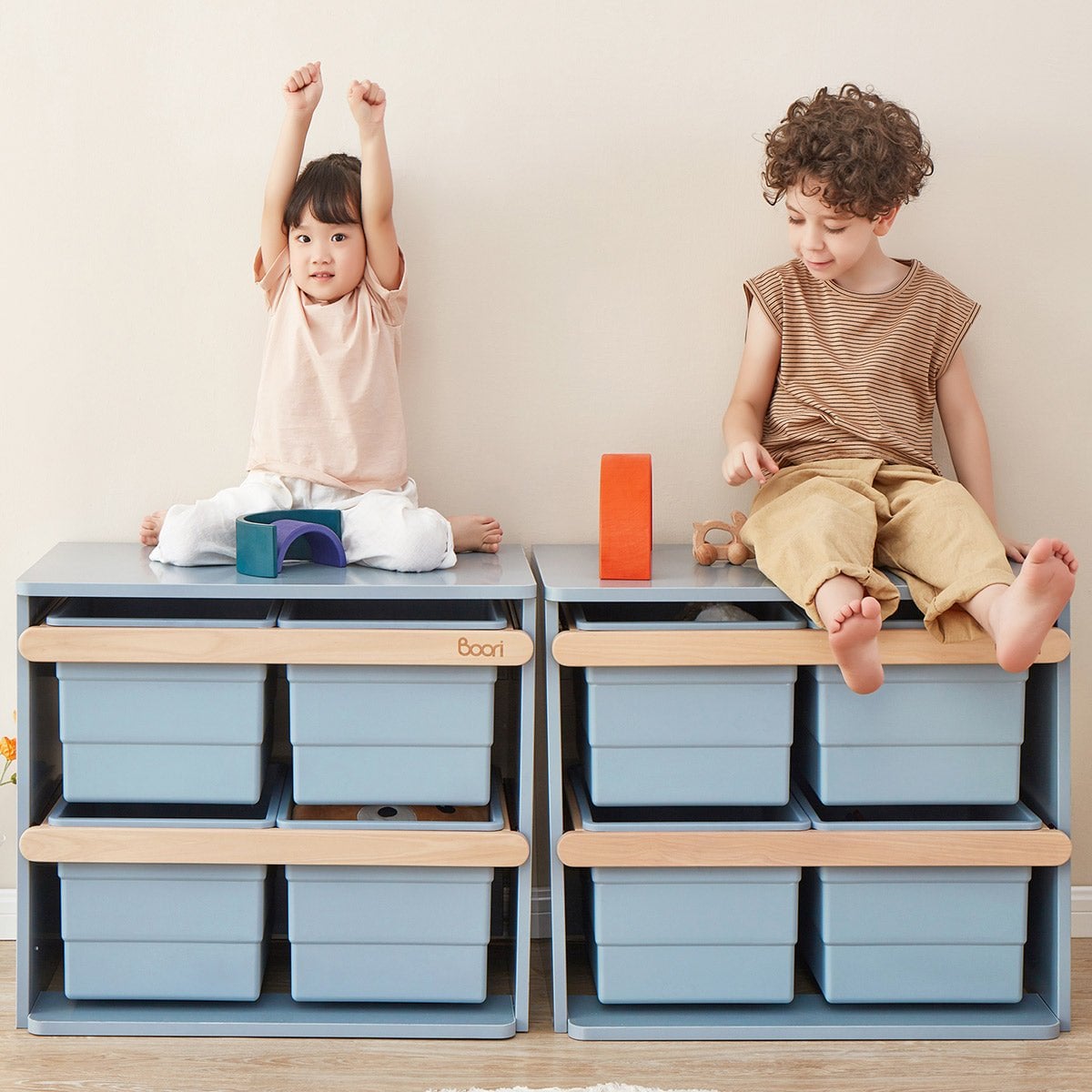 Boori Tidy Toy Cabinet in a children's room