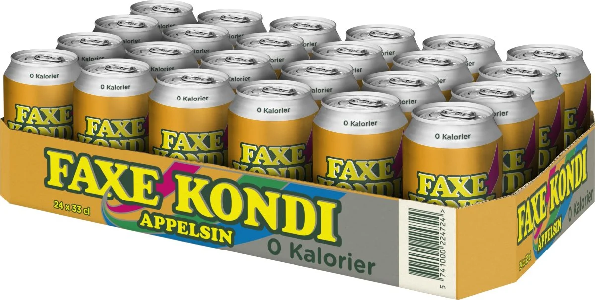 Faxe Kondi Orangengetränk in der Dose