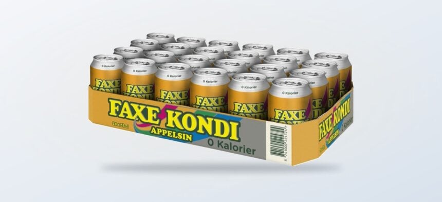 Faxe Kondi Orangenlimonade als Dosen-Mehrfachgebinde