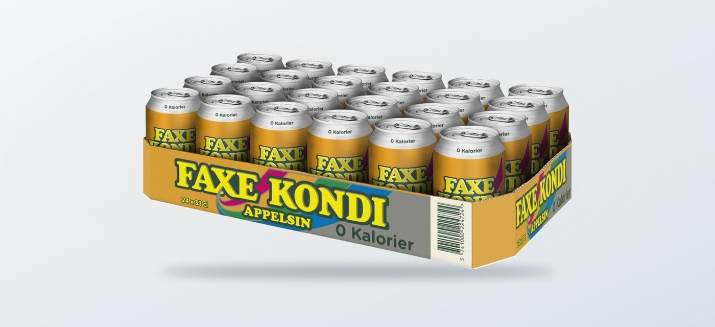 Faxe Kondi Orangenlimonade als Dosen-Mehrfachgebinde