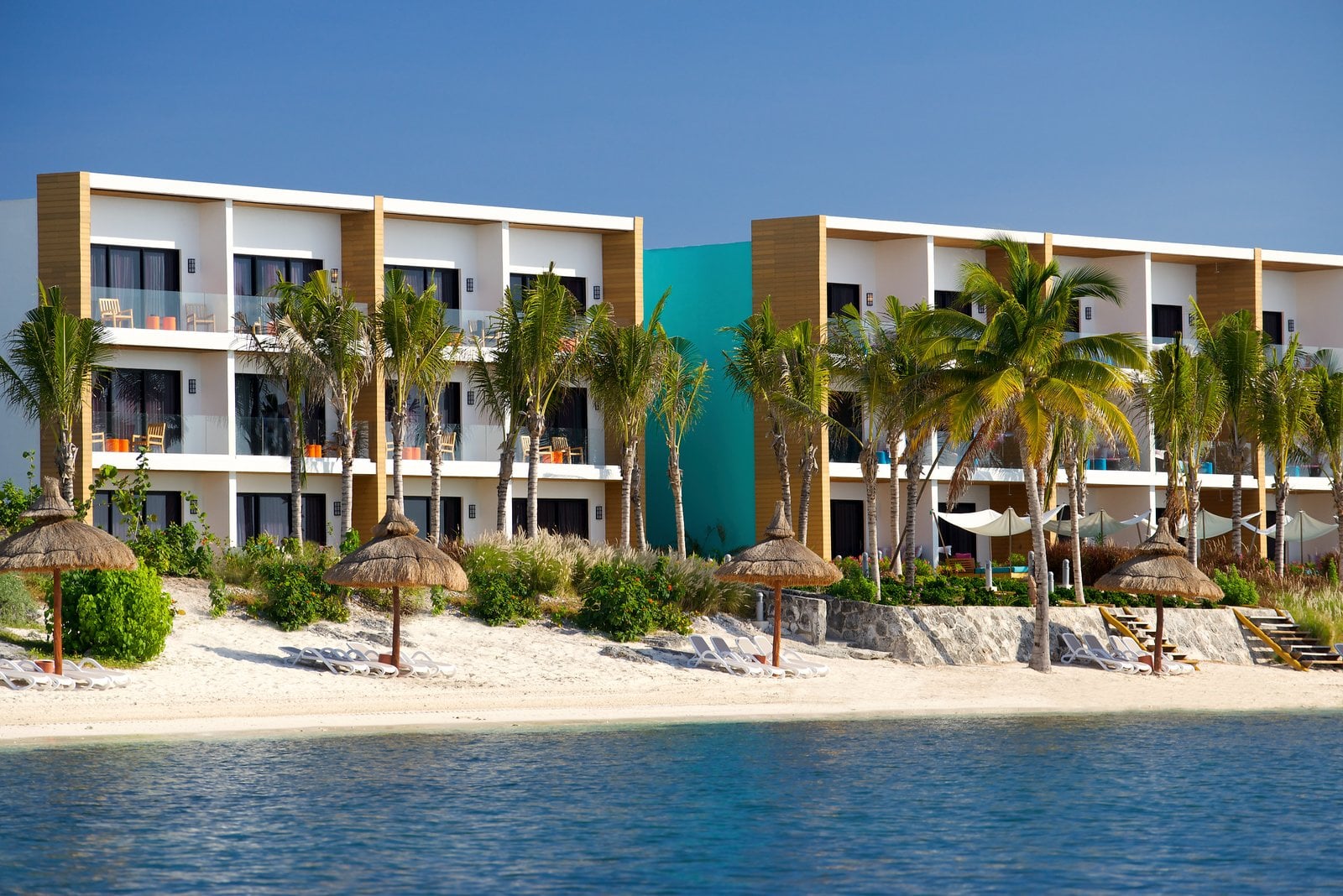 Coastal resort scene at Club Med Cancun