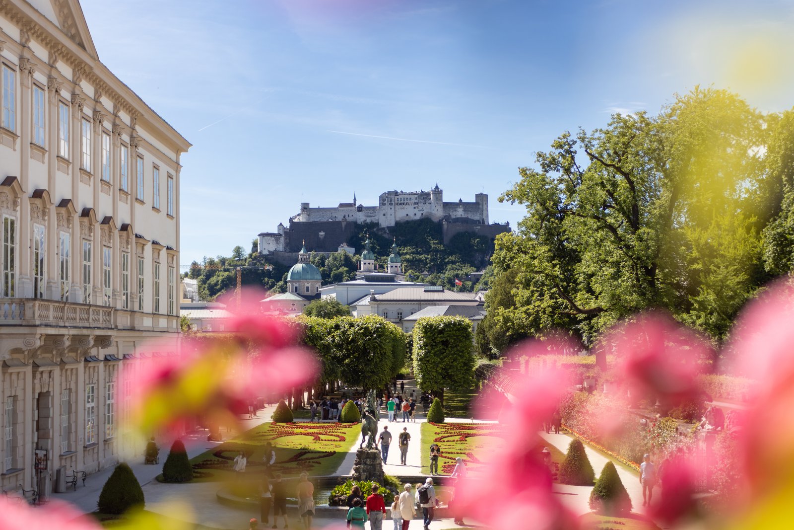 Gartenansicht in Salzburg als mögliches Reiseziel