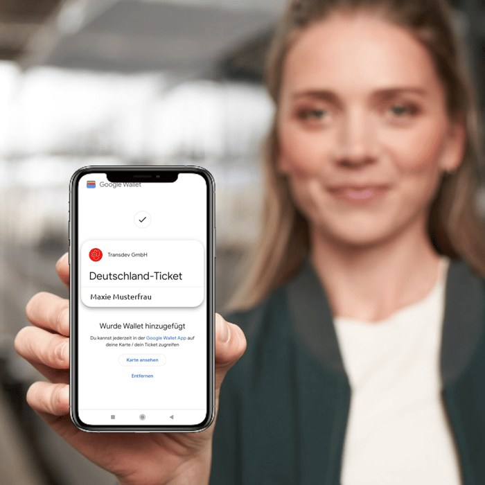 Smartphone mit digitaler Wallet