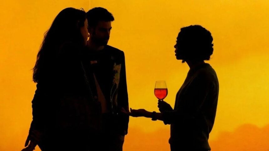 Visitors experiencing projected art during a Frameless Lates evening