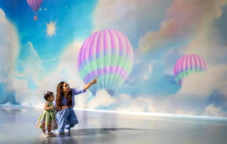 A family taking part in a Frameless multisensory tots session
