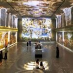Projected Sistine Chapel artwork inside the Frameless experience