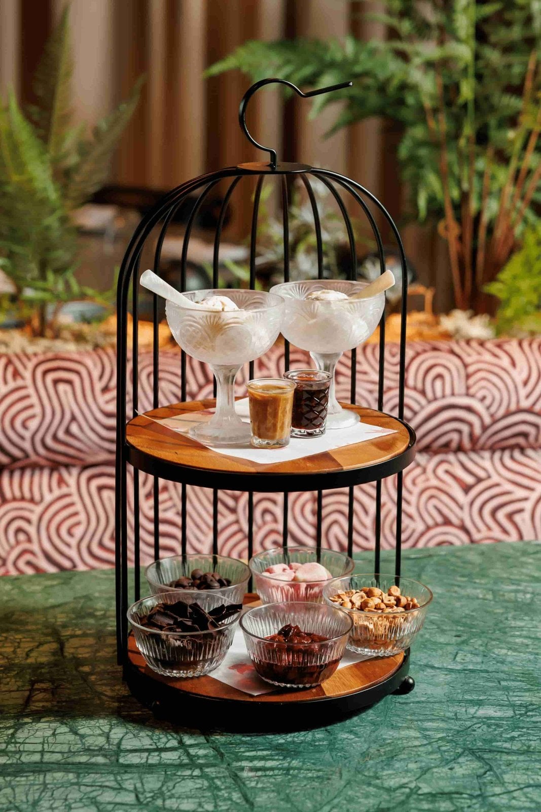A hospitality table prepared at Songbird restaurant and bar