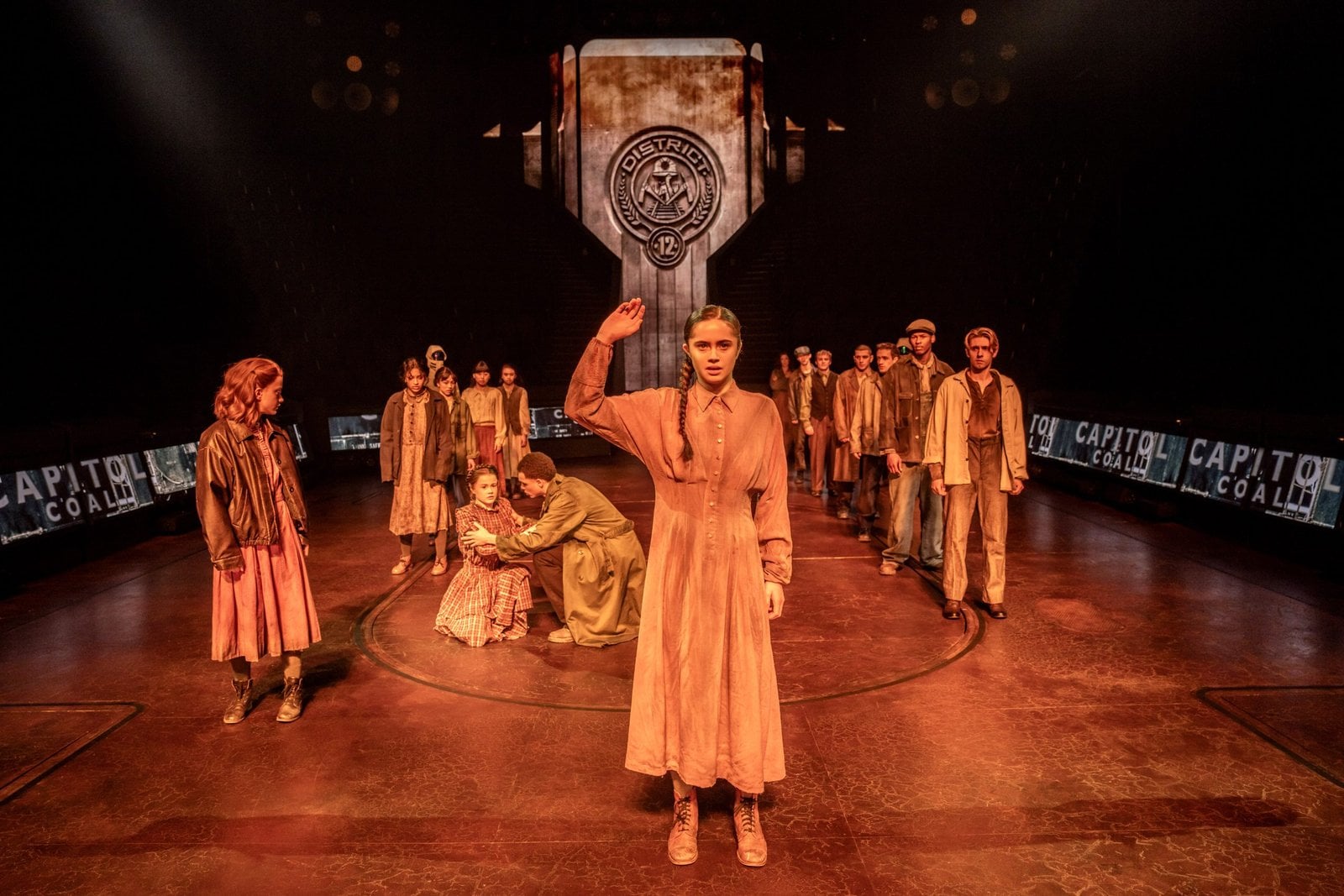Cast members in a scene from the stage production