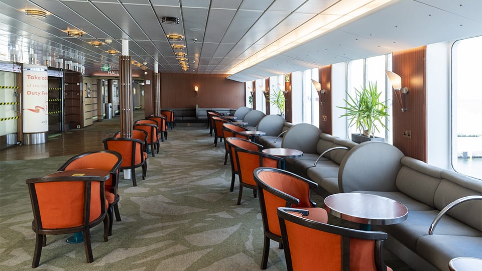 Seating area aboard Isle of Inishmore