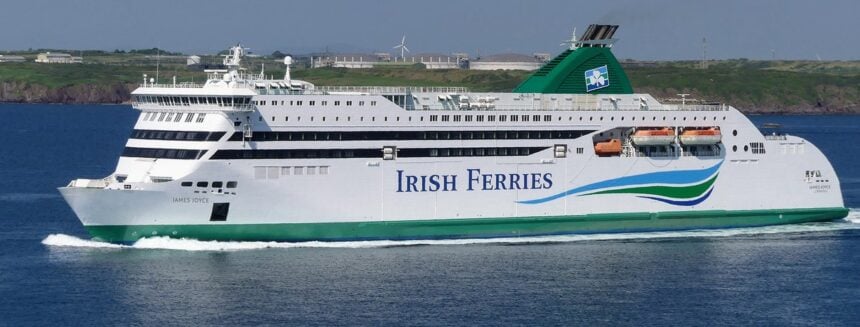 Irish Ferries James Joyce sailing on the sea