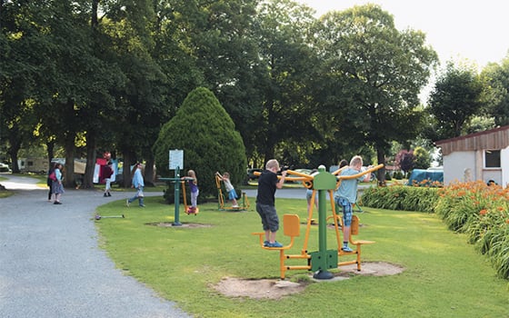 Outdoor grounds at La Bien Assise campsite
