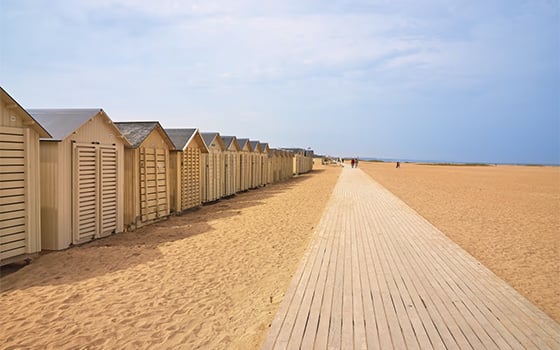 Beach beside the Riva Bella holiday park