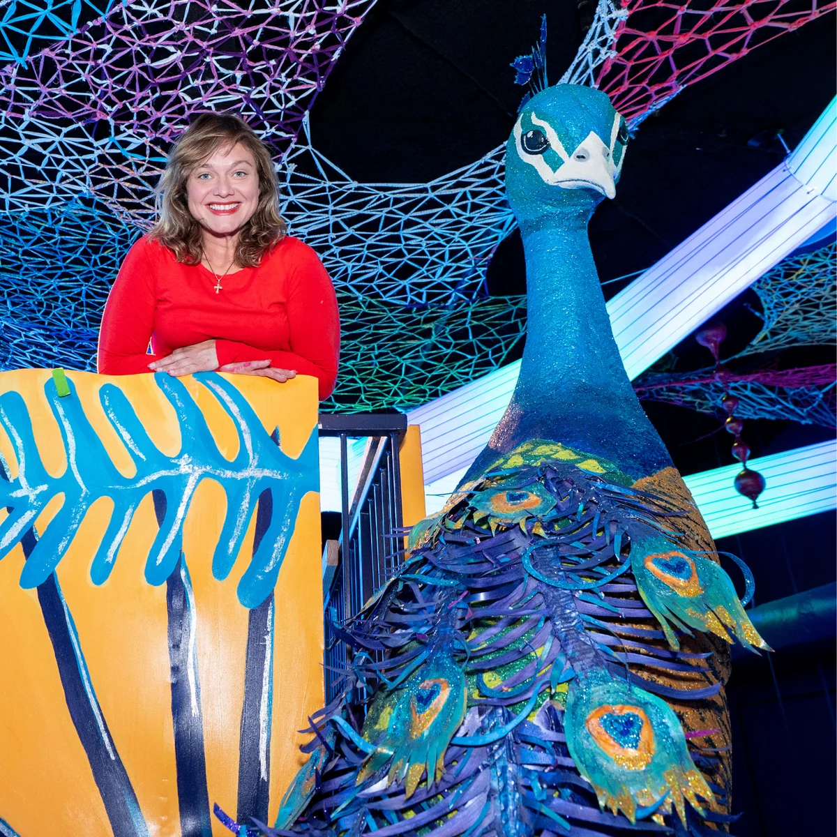 Colorful art installation inside Jamnola