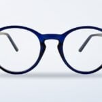 Lentes Masvision con filtro de luz azul, montura redonda azul