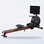 Merach Q3 Aura rowing machine with HD screen in a clean product view