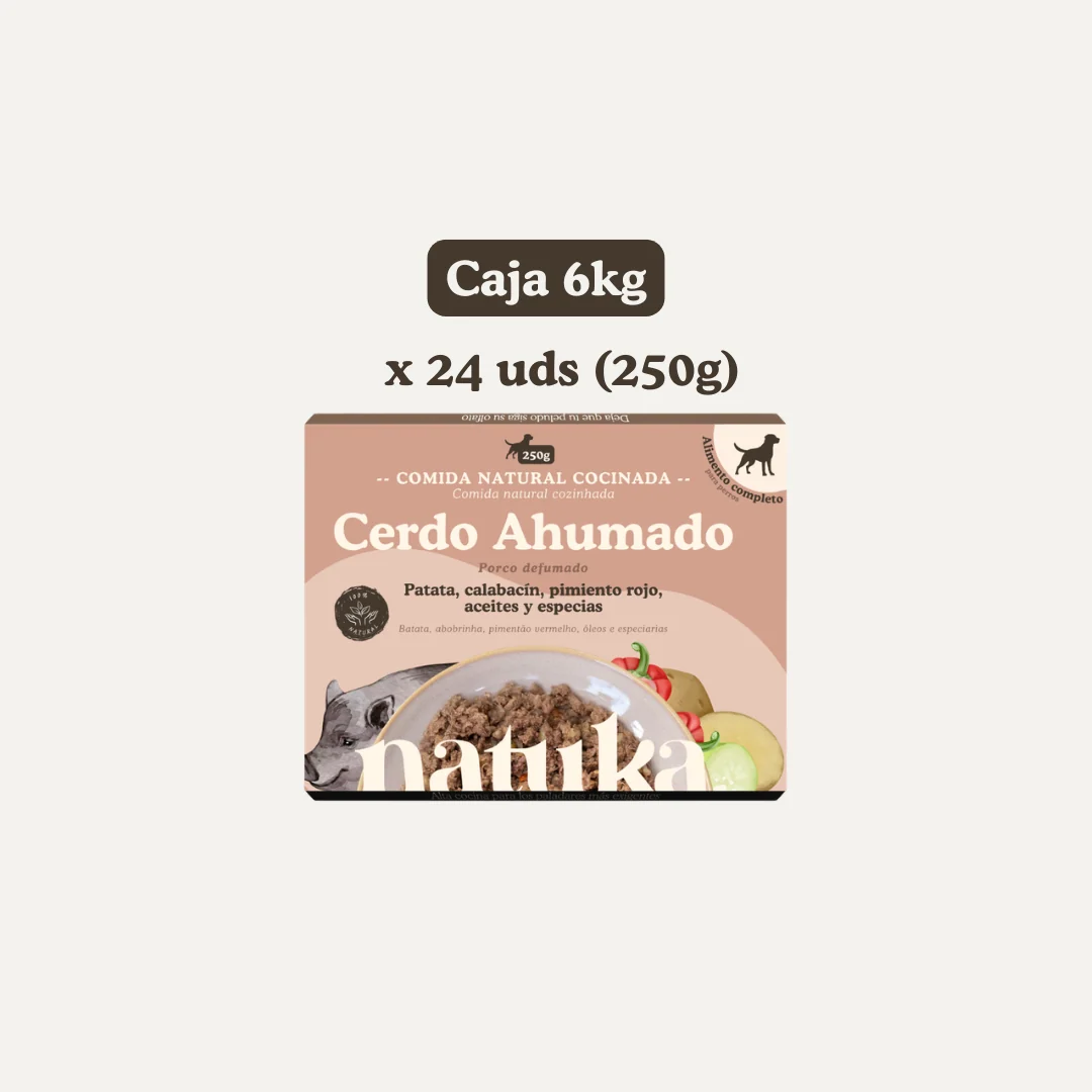 Envase del menú cocinado de cerdo ahumado de Natuka