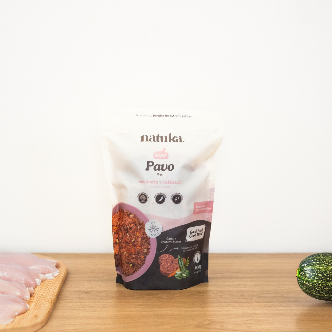 Bolsa del menú BARF de pavo de Natuka