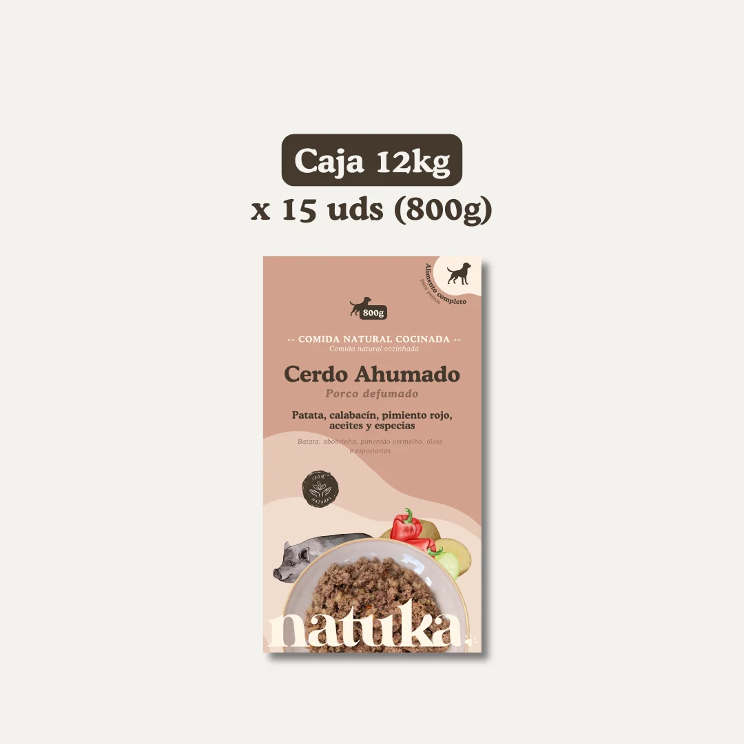 Menú cocinado de cerdo ahumado de Natuka