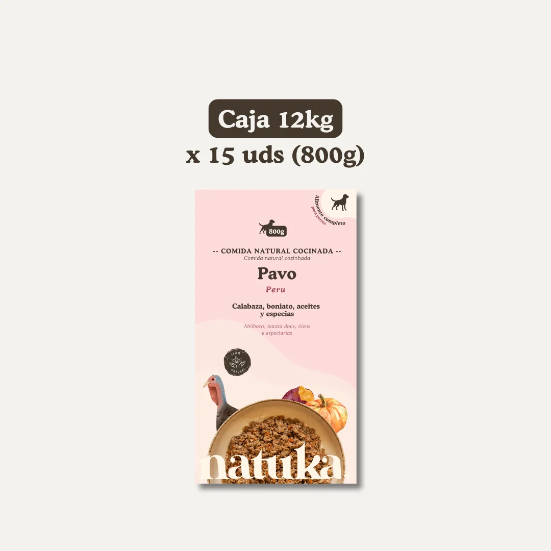 Menú cocinado de pavo Natuka en formato de doce kilos