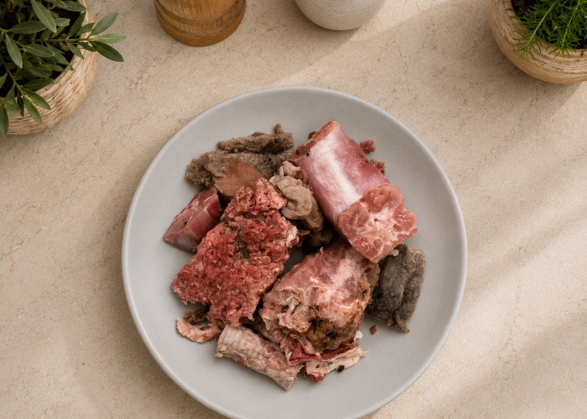 Menú BARF de cordero y pavo en trozos de Natuka