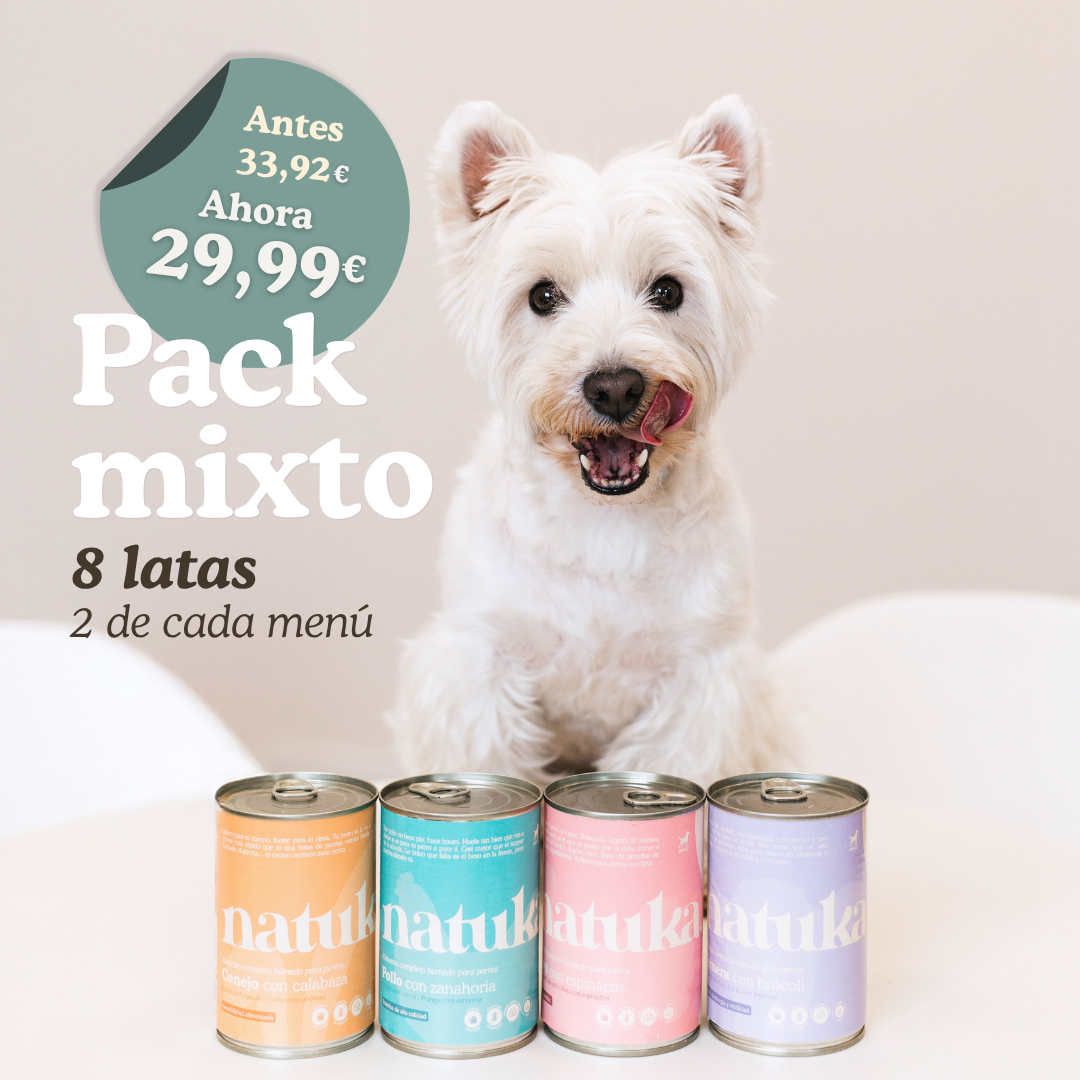 Pack mixto de latas de Natuka para perros