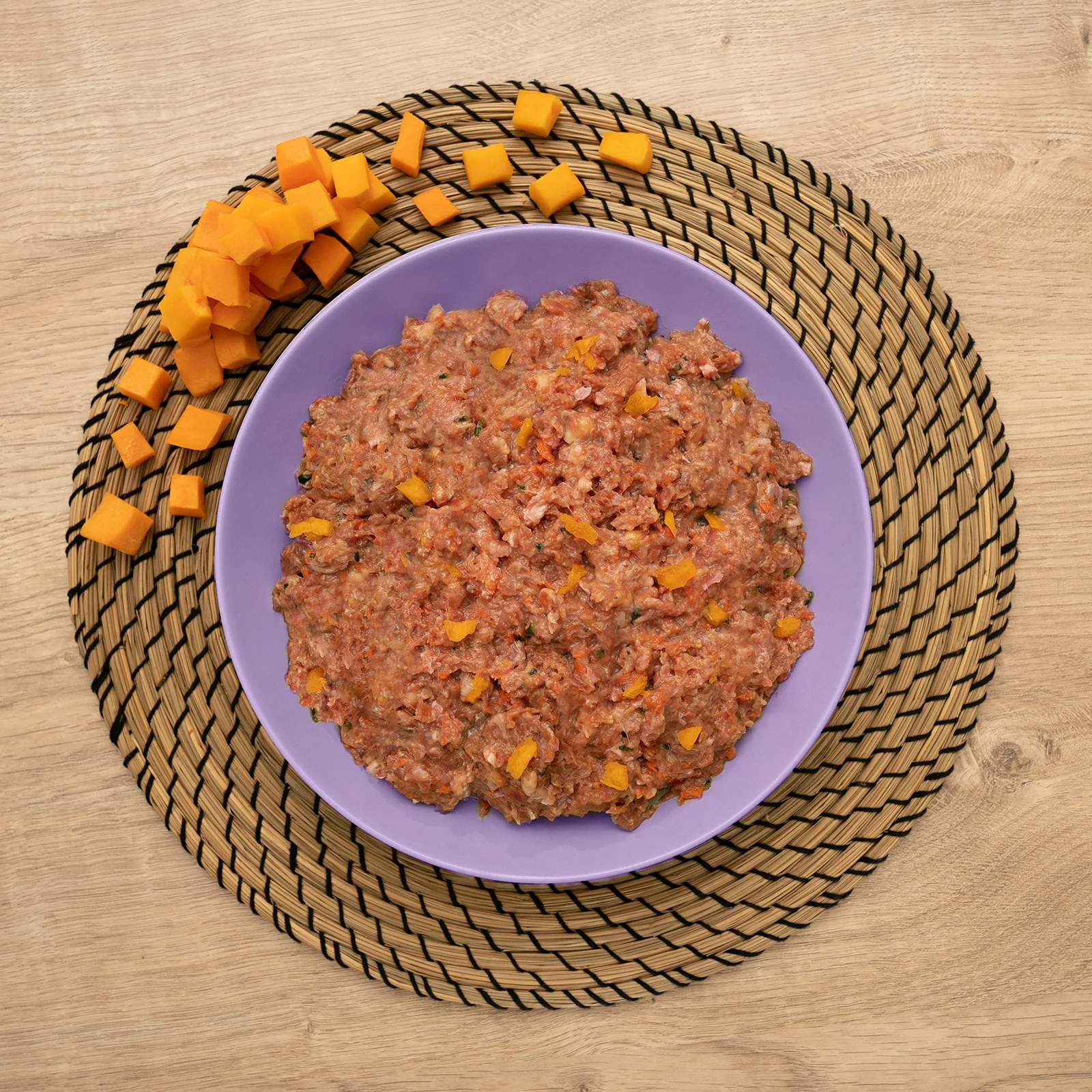 Menú BARF de pavo y vaca de Natuka