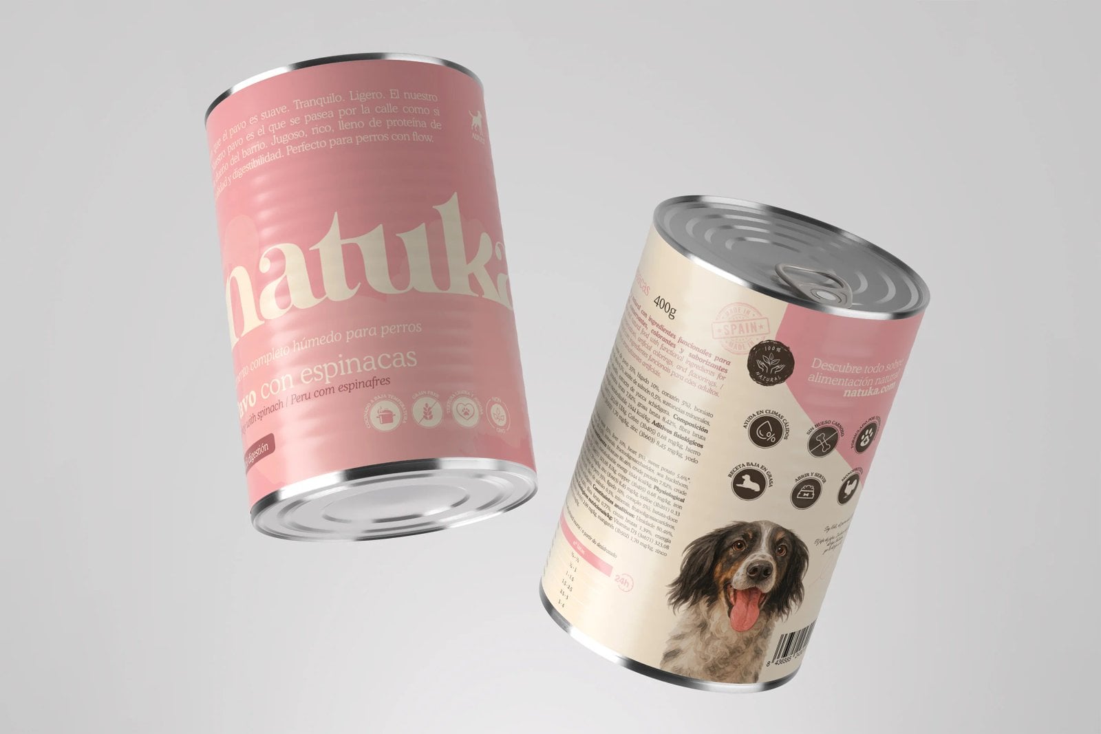 Lata de pavo para perros de Natuka