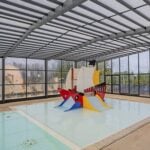 Indoor pool at Domaine de Drancourt holiday park in Normandy