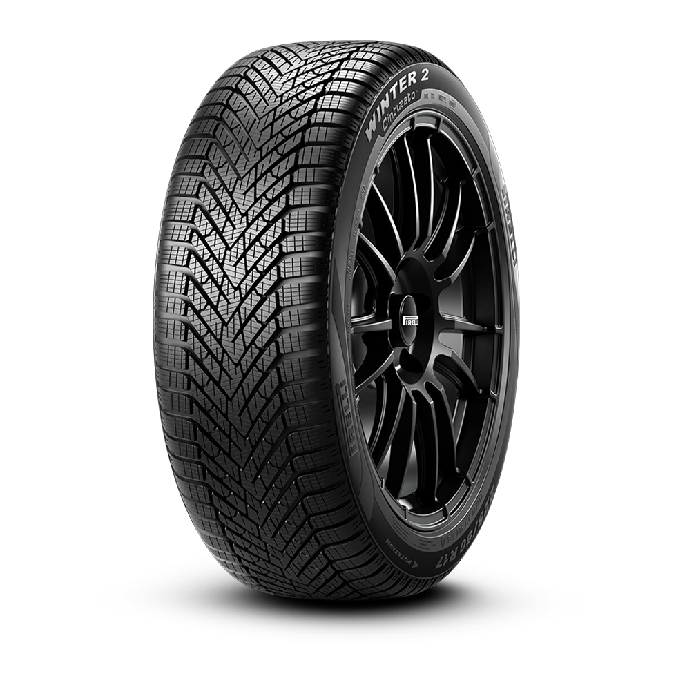 Pirelli Cinturato Winter 2 Reifen auf dunklem Hintergrund