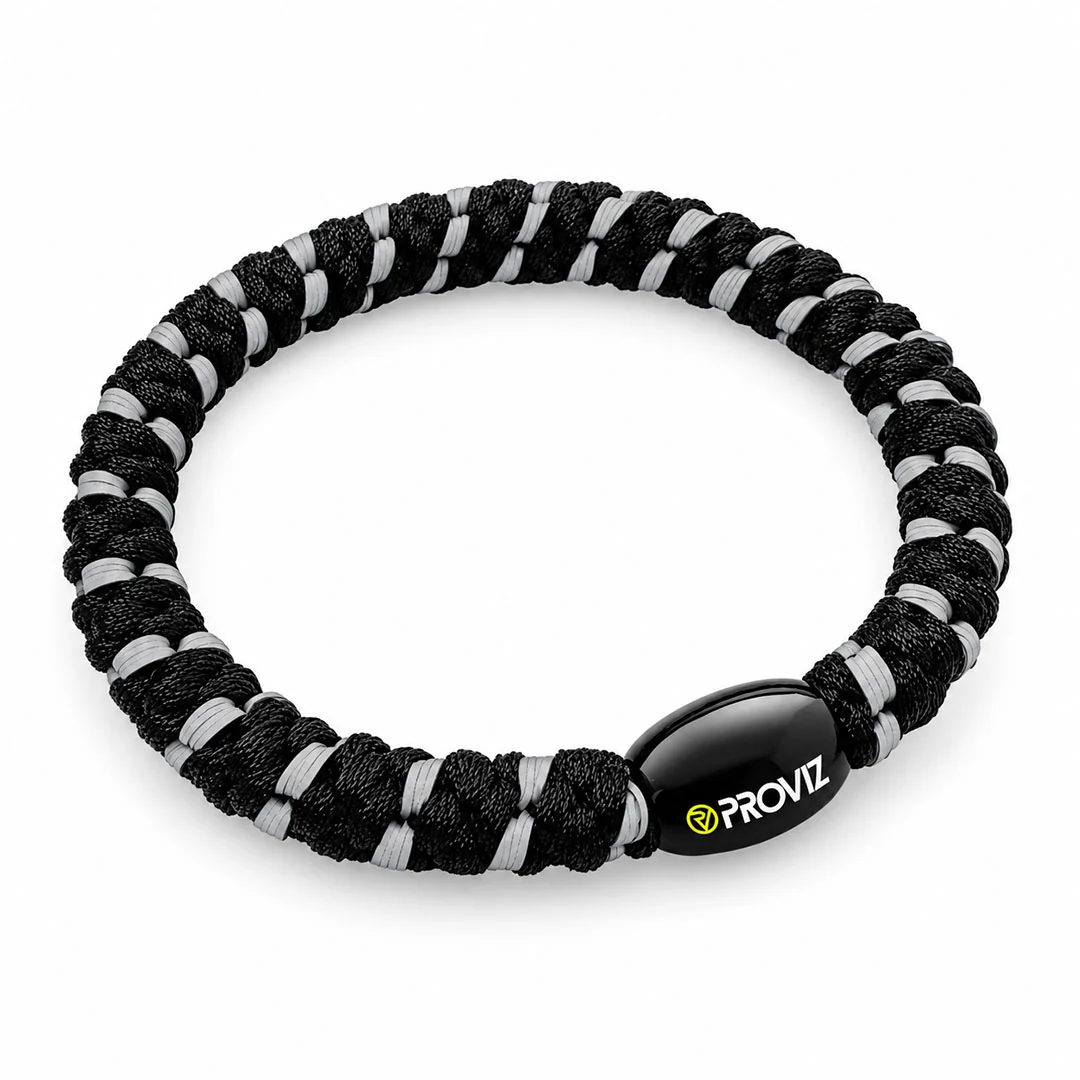 Fully reflective hair tie