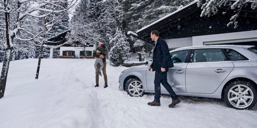 Winterliche Fahrtszene aus dem Bildmaterial zum Continental WinterContact TS 870
