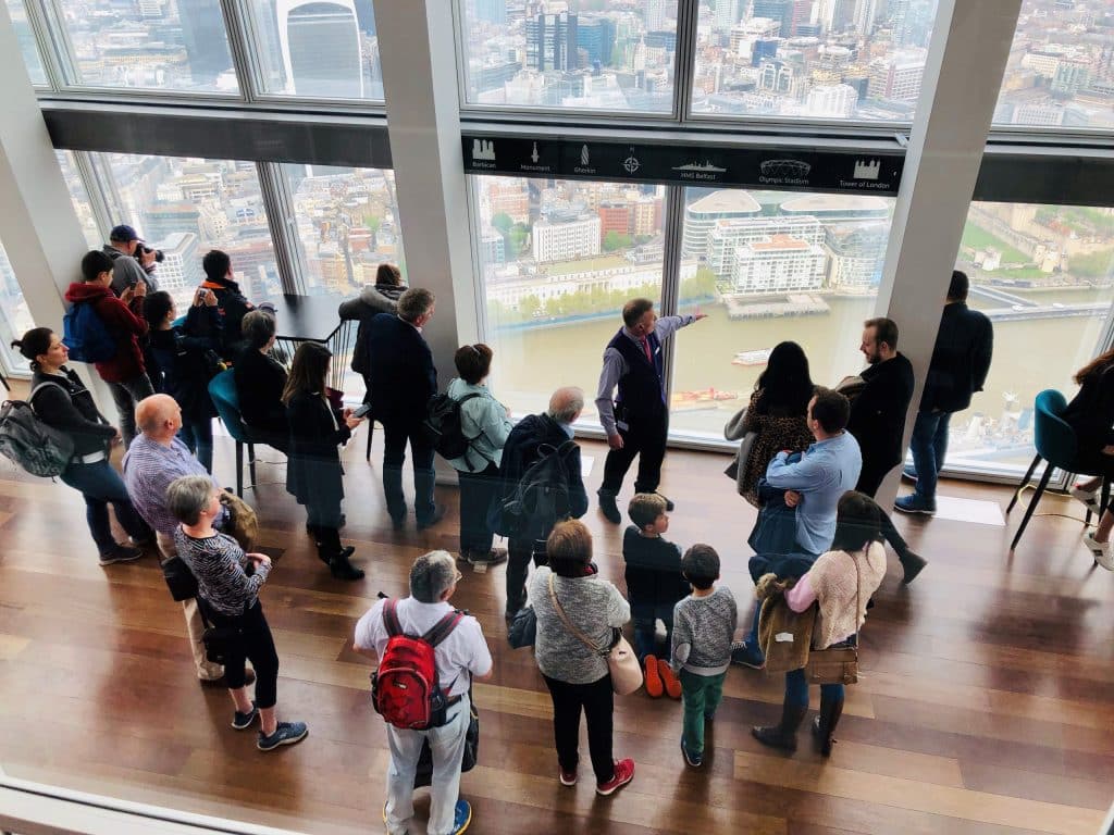 Group visiting The View from The Shard